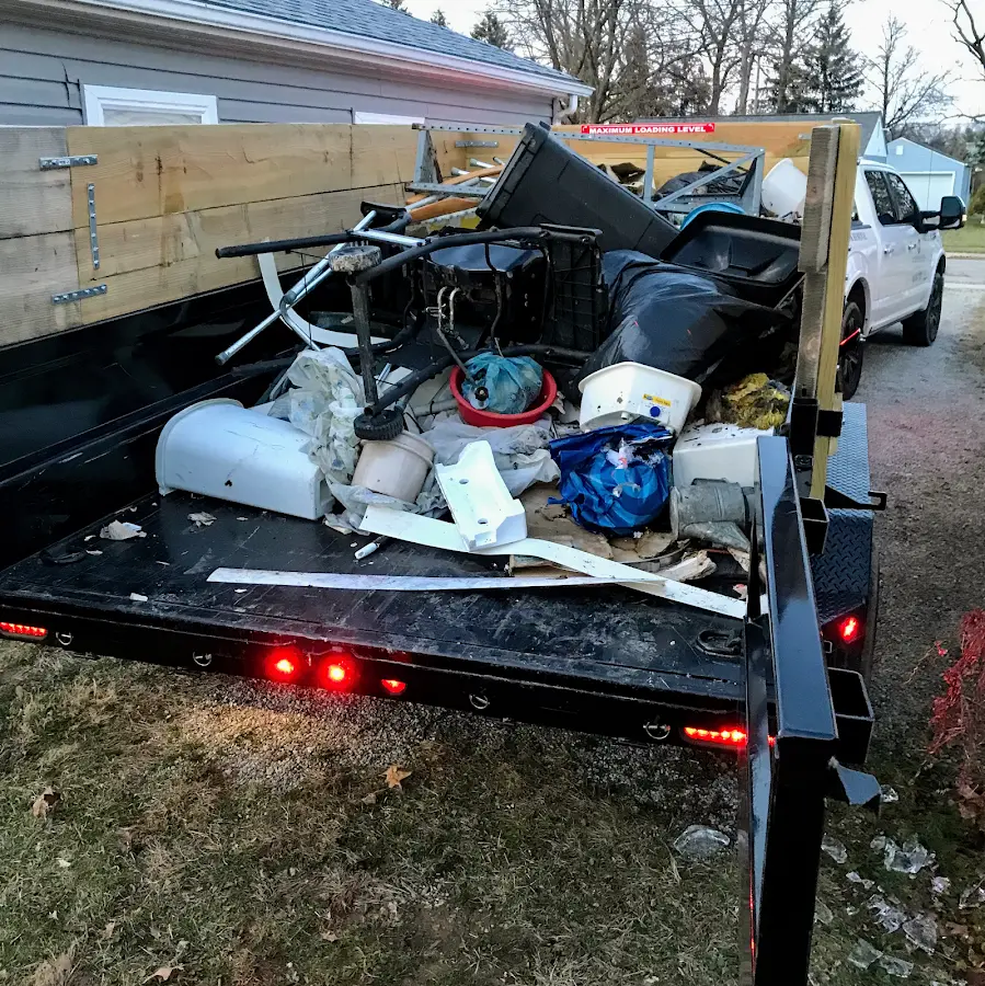 Roll-off dumpster delivered to a residential driveway in Minnetonka