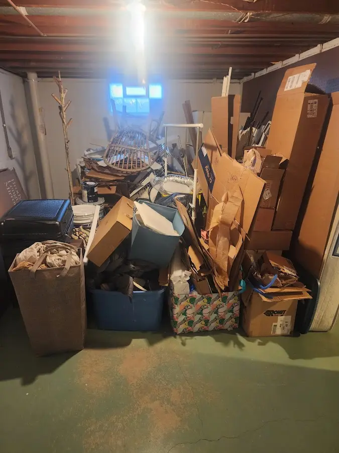 Roll-off dumpster container at job site for 20 Yard Dumpster Rental in Minnetonka